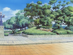 anime landscape background park scenery